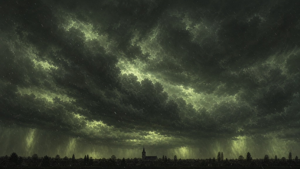 Gameplay screenshot: green storm village - placeholder